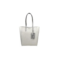 Michael Kors Women's Vincent With Card Case Large Tote Purse Bag Silver - One Size
