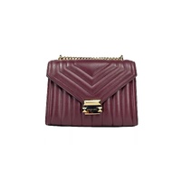 Michael Kors Women's Whitney Medium Chain Shoulder Flap Crossbody Oxblood - One Size