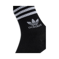 Adidas Men's Black Cotton Sock - 45 IT