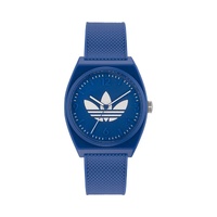 Adidas Unisex's Blue Silicone Watch - One Size