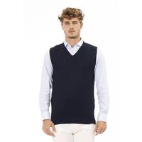 Alpha Studio Men's Blue Viscose Vest - 46 IT