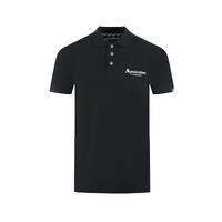 Aquascutum Men&#39;s Black Cotton Polo Shirt - M