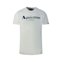 Aquascutum Men's Gray Cotton T-Shirt - M