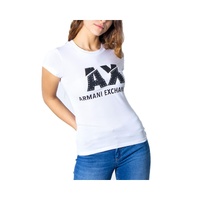 Armani Exchange Women's White Cotton Tops &amp; T-Shirt - 44 IT