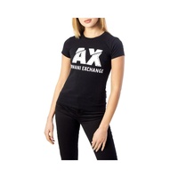 Armani Exchange Women's Black Cotton Tops &amp; T-Shirt - 38 IT