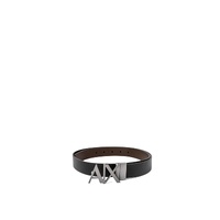 Armani Exchange Men's Black Leather Belt - 100 cm