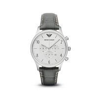 Armani Men's Green Leather Watch - One Size