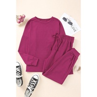 Long Sleeve Pullover and Jogger Pants Lounge Set - M