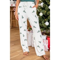 Skobeloff Christmas Tree Print Tee and Pants Lounge Set - M