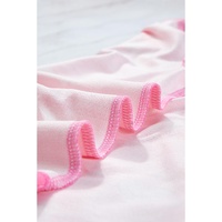 Pink Valentine Heart Print Long Sleeve Tee and Shorts Lounge Set - S