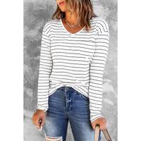 Azura Exchange V Neck Long Sleeve Top - L