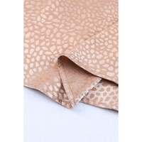 Pink Sleeveless Tie Mock Neck Leopard Tank Top - XL