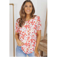 Azura Exchange Ruffle Bubble Sleeve Blouse - M