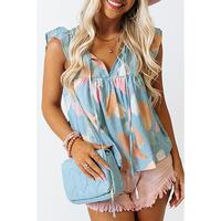 Azura Exchange Ruffled Cap Sleeve Shift Top - M