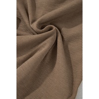 Chestnut Anglaise Broider Ribbed Long Sleeve Top - L