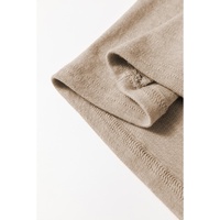 Parchment Seam Detail Lace Contrast Cuffs Raglan Sleeve Top - L