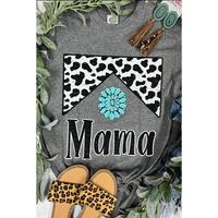 Azura Exchange Leopard Turquoise Bead Mama Graphic T-shirt - L