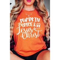 Azura Exchange PUMPKIN SPICE &amp; Jesus Christ Graphic T-shirt - S