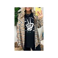 Azura Exchange Halloween Bat &amp; Skeleton Hand Graphic Tee - XL