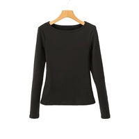 Black Fleece Lined Slim Fit Long Sleeve T Shirt - XL