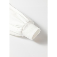 White Number 76 Printed Retro Sporty Long Sleeve Top - M