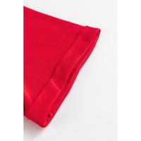 Red Christmas MERRY Graphic Cuffed Sleeve T Shirt - L