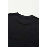Black Sequin Christmas Essentials Graphic Crewneck T Shirt - M