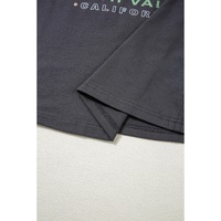Dark Grey RISE WITH THE SUN Western Fashion Graphic Tee - L