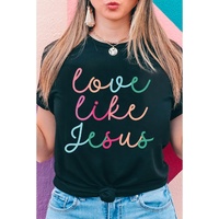 Black Love Like Jesus Crew Neck Graphic Tee - 2XL