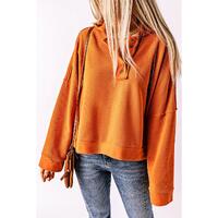 Azura Exchange Buttoned Hoodie with Patchwork Trim - 2XL
