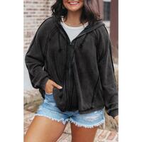 Azura Exchange Oversized Zip Up Hoodie with Pockets - M