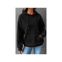 Azura Exchange Lattice Textured Kangaroo Pocket Hoodie - XL