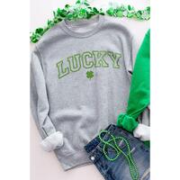 Azura Exchange Clover Embroidered Pullover Sweatshirt - S