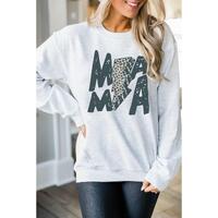 Azura Exchange Lightning Leopard Print Long Sleeve Sweatshirt - S