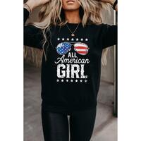 Azura Exchange Flag Graphic Print Long Sleeve Sweatshirt - L