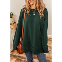 Duffel Oversized Drop Shoulder Split Hem Sweatshirt - M