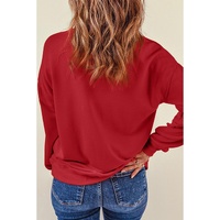 Red Puff XOXO Print Valentines Heart Sweatshirt - S