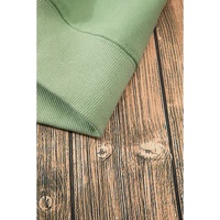 Smoke Green Solid Fleece Lined Drop Shoulder Terry Sweatshirt - 2XL