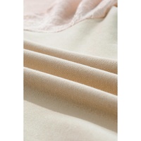 Parchment Eyelet Knit Patchwork Raglan Sleeve Pullover Top - L