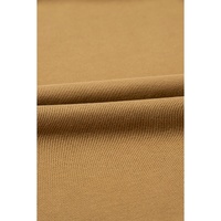 Brown Solid Kangaroo Pocket Half Zipper Oversized Hoodie - M