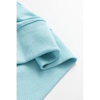 Beau Blue Sequined Bowknot Drop Shoulder Oversized Sweatshirt - L