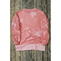Pink Tie Dye Autumn Pumpkin Graphic Drop Shoulder Sweatshirt - M