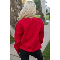 Red SANTA BABY Embroidered Crewneck Christmas Sweatshirt - 2XL
