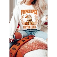Beige PUMPKIN SPICE COFFEE CLUB Graphic Sweatshirt - 2XL