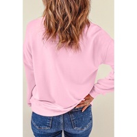 Pink Santa Claus HO HO HO Christmas Graphic Sweatshirt - 2XL