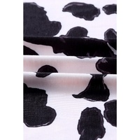Black Western Pattern Cow Patchwork Open Front Cardigan - 2XL