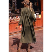Green Lightweight Long Sleeve Open Front Duster Cardigan - XL