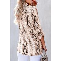 Azura Exchange Snake Print Shirt with Pockets - L