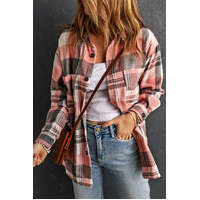 Azura Exchange Button Up Plaid Shirt - M