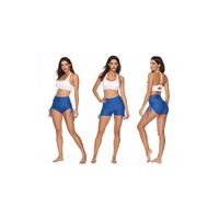 Blue Butt Lifting High Waist Yoga Shorts - M
